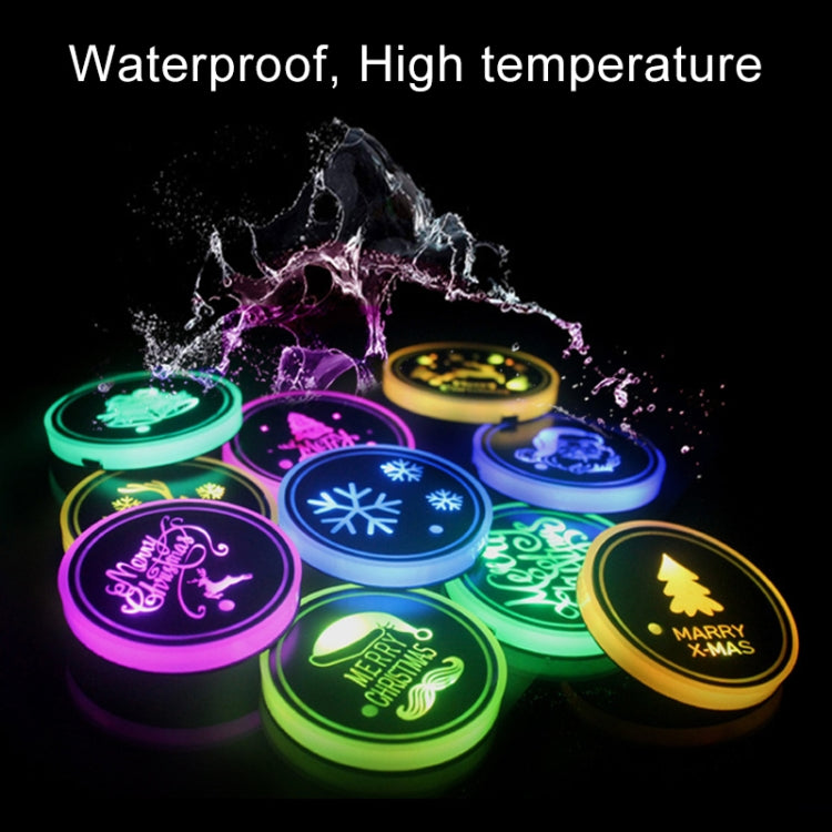 Car AcrylicColorful USB Charger Water Cup Groove LED Atmosphere Light(Christmas Tree) - Car Drink Holders by PMC Jewellery | Online Shopping South Africa | PMC Jewellery | Buy Now Pay Later Mobicred