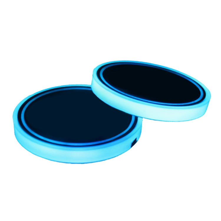 Car AcrylicColorful USB Charger Water Cup Groove LED Atmosphere Light(English Tree) - Car Drink Holders by PMC TechLife | Online Shopping South Africa | PMC TechLife | Buy Now Pay Later Mobicred
