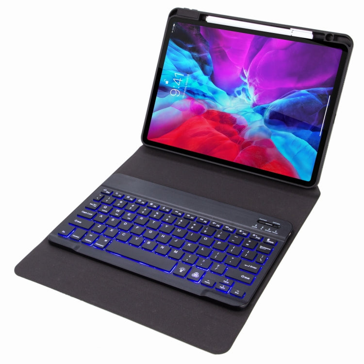 H-097S Monochrome Backlight Bluetooth Keyboard Leather Case with Rear Three-fold Holder For iPad 9.7 2018 & 2017(Dark Night Green) - Universal by PMC TechLife | Online Shopping South Africa | PMC TechLife