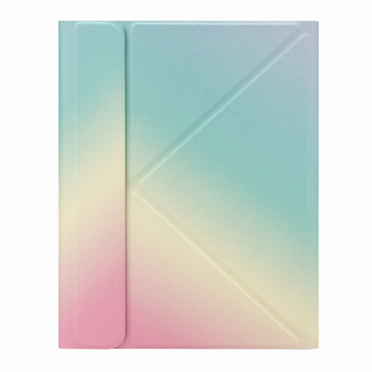 H-102 Bluetooth Keyboard Leather Case with Rear Three-fold Holder For iPad 10.2 2020 & 2019 / Pro 10.5 inch(Rainbow) - Universal by PMC TechLife | Online Shopping South Africa | PMC TechLife