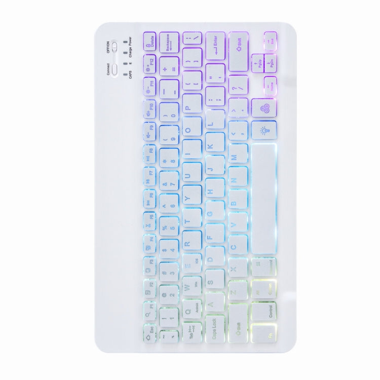 H-097S3 Tri-color Backlight Bluetooth Keyboard Leather Case with Rear Three-fold Holder For iPad 9.7 2018 & 2017(Rainbow) - Universal by PMC TechLife | Online Shopping South Africa | PMC TechLife