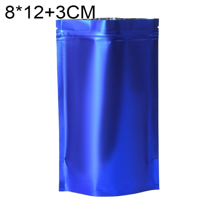 100 PCS/Set Matte Aluminum Foil Snack Stand-up Pouch, Size:8x12+3cm(Blue) - Preservation Supplies by PMC Jewellery | Online Shopping South Africa | PMC Jewellery | Buy Now Pay Later Mobicred