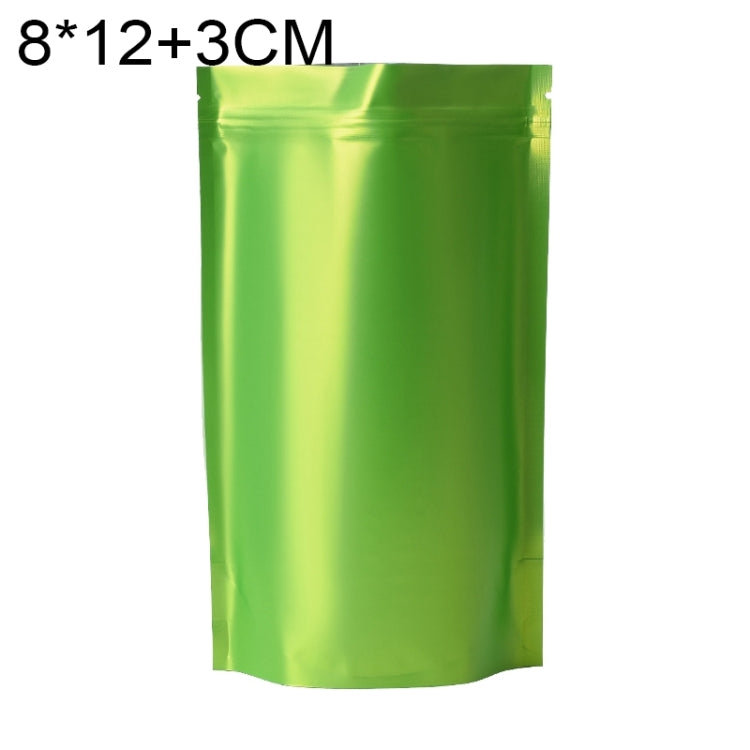 100 PCS/Set Matte Aluminum Foil Snack Stand-up Pouch, Size:8x12+3cm(Green) - Preservation Supplies by PMC Jewellery | Online Shopping South Africa | PMC Jewellery | Buy Now Pay Later Mobicred