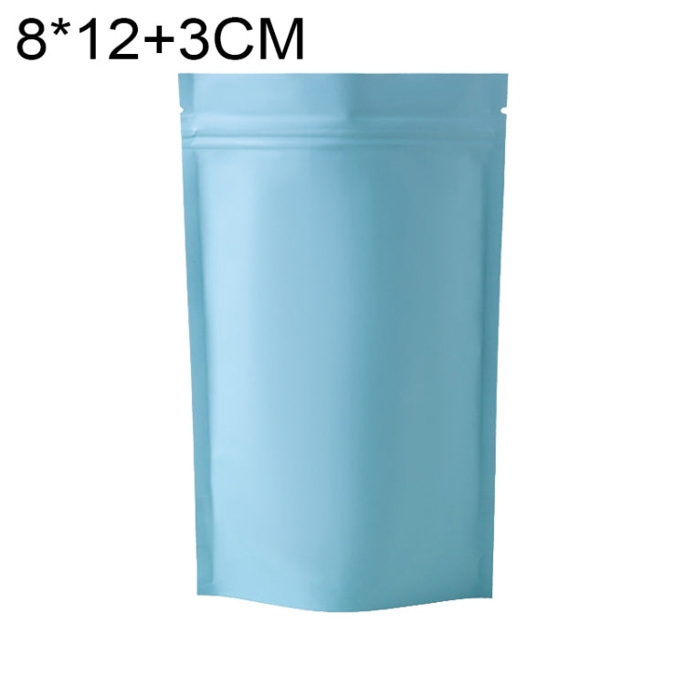 100 PCS/Set Matte Aluminum Foil Snack Stand-up Pouch, Size:8x12+3cm(Sky Blue) - Preservation Supplies by PMC TechLife | Online Shopping South Africa | PMC TechLife | Buy Now Pay Later Mobicred