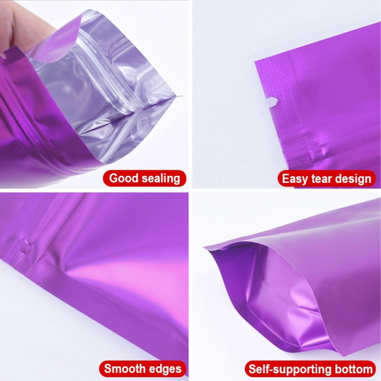 100 PCS/Set Matte Aluminum Foil Snack Stand-up Pouch, Size:15x22+4cm(Red) - free shipping - PMC TechLife - Order now!