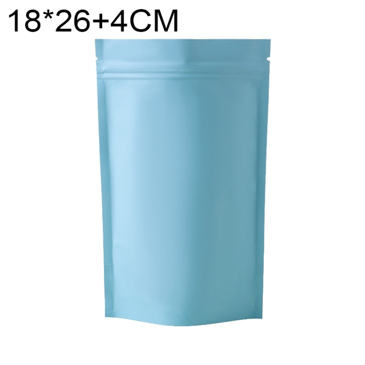 100 PCS/Set Matte Aluminum Foil Snack Stand-up Pouch, Size:18x26+4cm(Sky Blue) - Preservation Supplies by PMC TechLife | Online Shopping South Africa | PMC TechLife | Buy Now Pay Later Mobicred