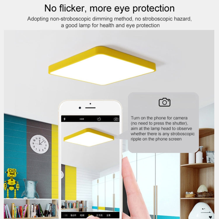 Macaron LED Rectangle Ceiling Lamp, 3-Colors Light, Size:88x62cm(White) - Celling Lights & Chandeliers by PMc TechLife | Online Shopping South Africa | PMc TechLife | Buy Now Pay Later Mobicred