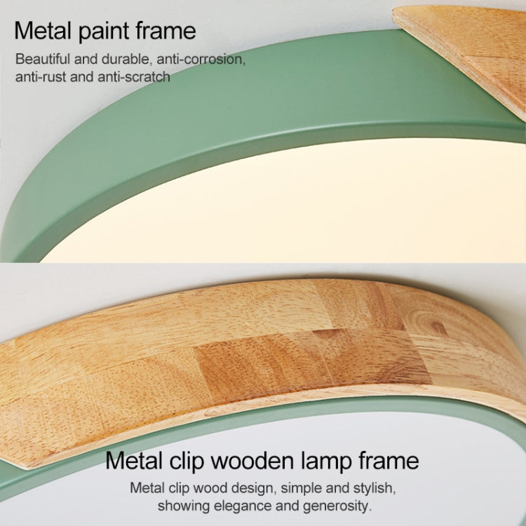 Wood Macaron LED Round Ceiling Lamp, White Light, Size:40cm(Gold) - free shipping - PMc TechLife - Order now!