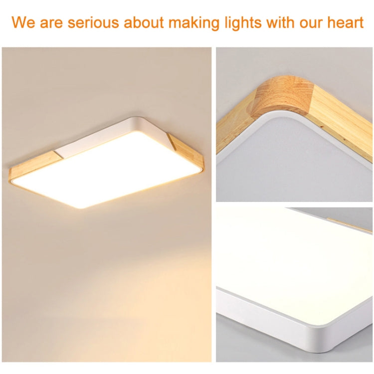 Wood Macaron LED Square Ceiling Lamp, White Light, Size:40cm(White) - Celling Lights & Chandeliers by PMc TechLife | Online Shopping South Africa | PMc TechLife | Buy Now Pay Later Mobicred