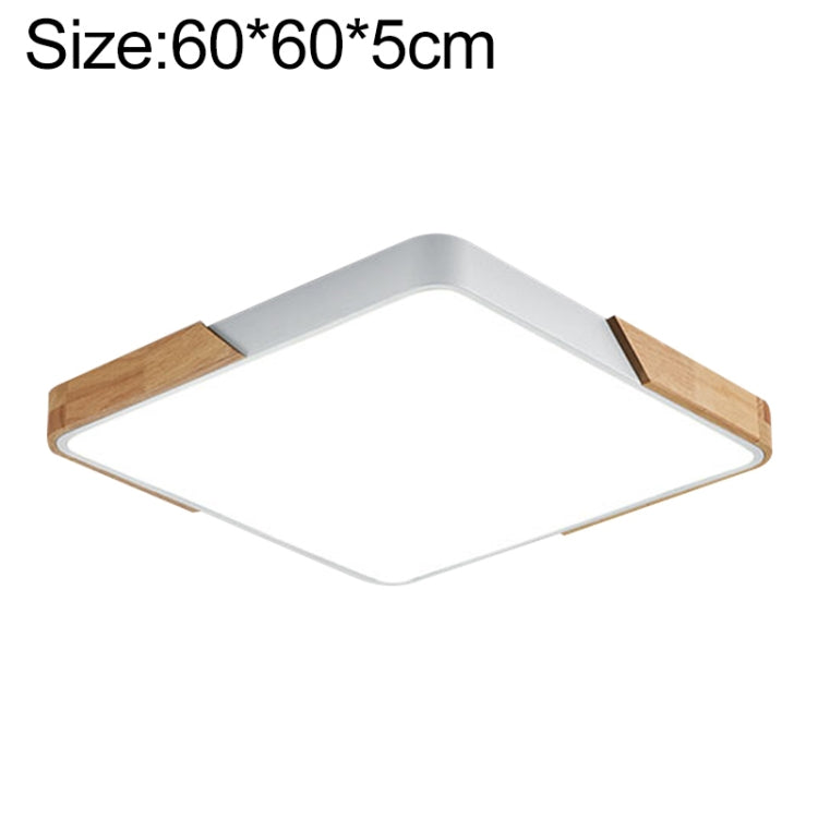 Wood Macaron LED Square Ceiling Lamp, White Light, Size:60cm(White) - Celling Lights & Chandeliers by PMc TechLife | Online Shopping South Africa | PMc TechLife | Buy Now Pay Later Mobicred
