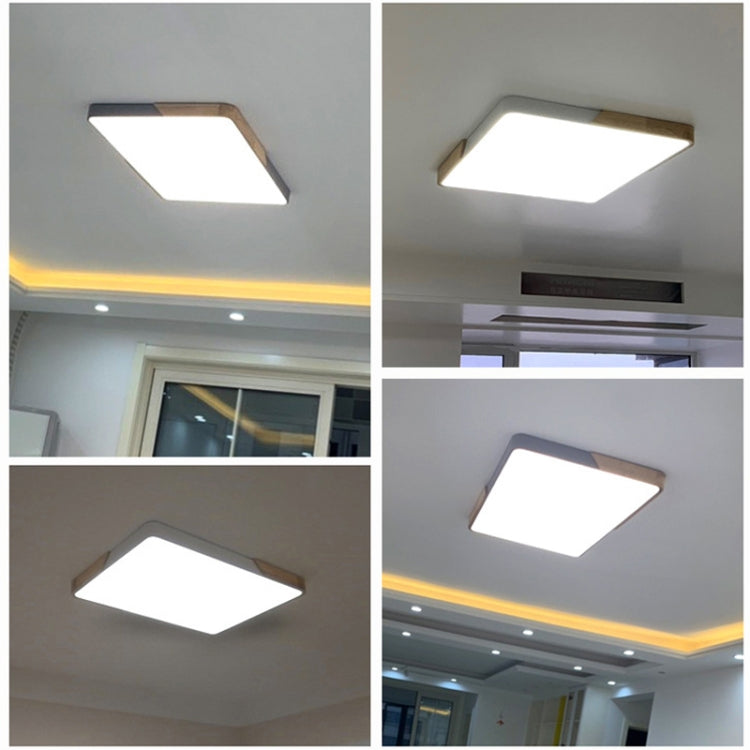 Wood Macaron LED Square Ceiling Lamp, White Light, Size:60cm(White) - Celling Lights & Chandeliers by PMc TechLife | Online Shopping South Africa | PMc TechLife | Buy Now Pay Later Mobicred