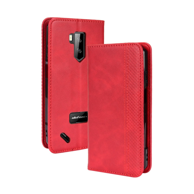 For Ulefone Armor X9 Magnetic Buckle Retro Texture Leather Case(Red) - Ulefone Cases by PMC Jewellery | Online Shopping South Africa | PMC Jewellery | Buy Now Pay Later Mobicred
