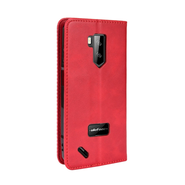 For Ulefone Armor X9 Magnetic Buckle Retro Texture Leather Case(Red) - Ulefone Cases by PMC Jewellery | Online Shopping South Africa | PMC Jewellery | Buy Now Pay Later Mobicred