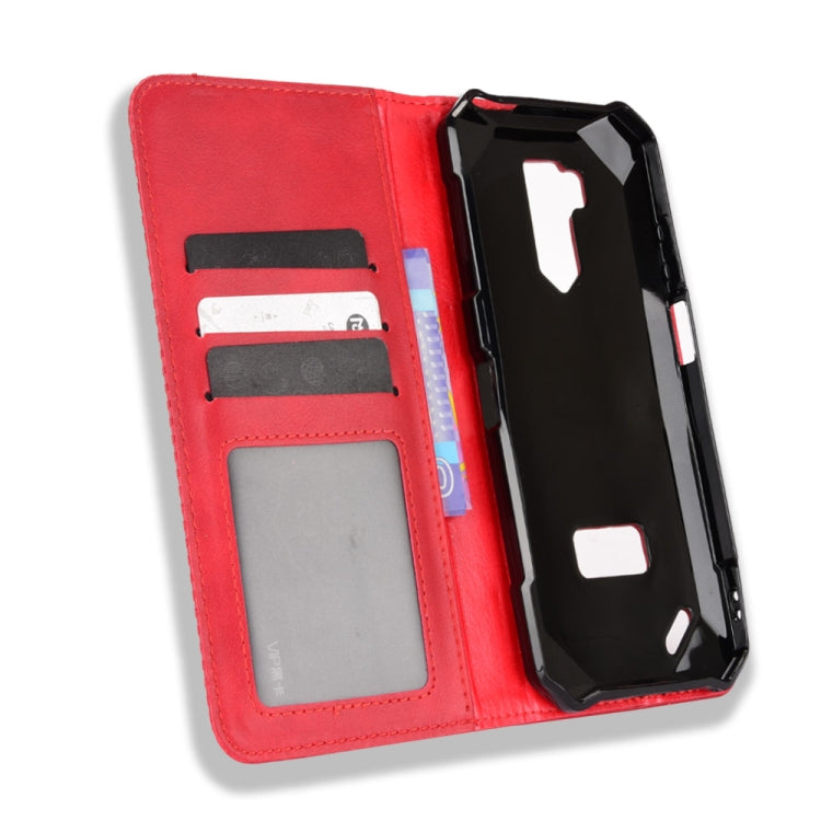 For Ulefone Armor X9 Magnetic Buckle Retro Texture Leather Case(Red) - Ulefone Cases by PMC Jewellery | Online Shopping South Africa | PMC Jewellery | Buy Now Pay Later Mobicred