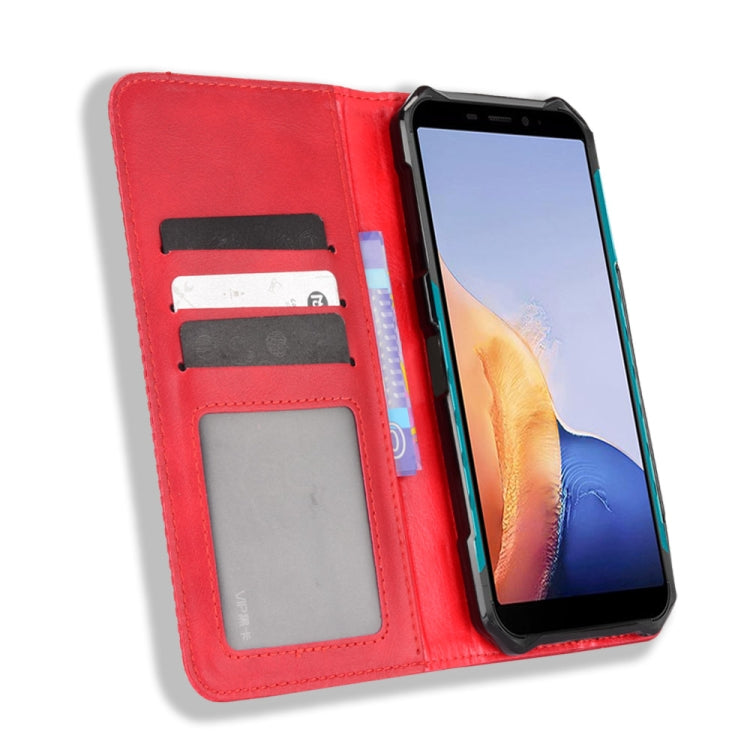 For Ulefone Armor X9 Magnetic Buckle Retro Texture Leather Case(Red) - Ulefone Cases by PMC Jewellery | Online Shopping South Africa | PMC Jewellery | Buy Now Pay Later Mobicred