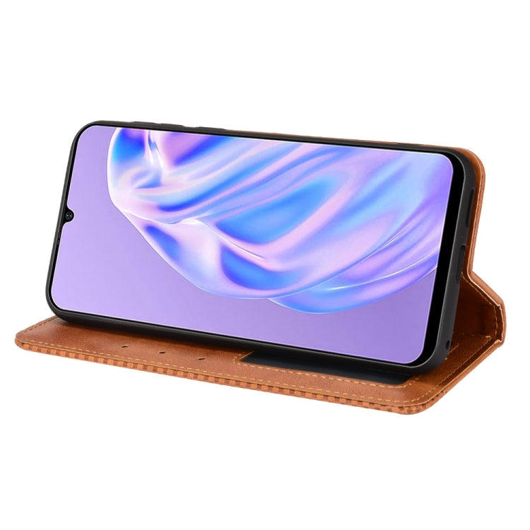 For Ulefone Note 6 / Note 6P Magnetic Buckle Retro Texture Leather Case(Brown) - Ulefone Cases by PMC Jewellery | Online Shopping South Africa | PMC Jewellery | Buy Now Pay Later Mobicred