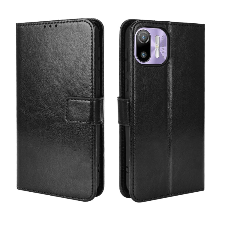 For Ulefone Note 6/ Note 6P Retro Crazy Horse Texture Leather Phone Case(Black) - Ulefone Cases by PMC Jewellery | Online Shopping South Africa | PMC Jewellery | Buy Now Pay Later Mobicred