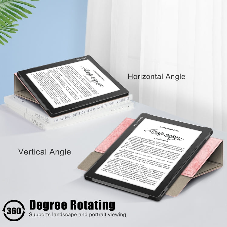 For Realme PocketBook PB970 360 Degrees Rotation Leather Tablet Case(Pink) - free shipping - PMC TechLife - Order now!