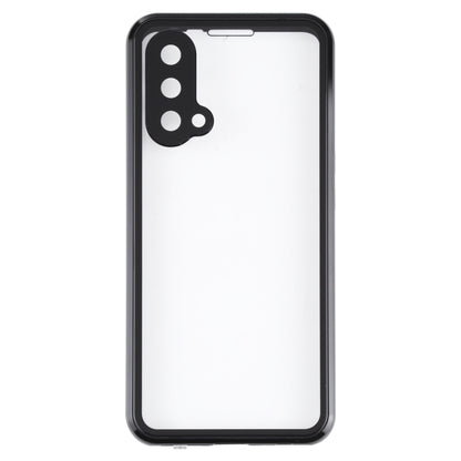 For OnePlus Nord CE 5G Full Cover Magnetic Metal Tempered Glass Phone Case(Black) - OnePlus Cases by PMC Jewellery | Online Shopping South Africa | PMC Jewellery