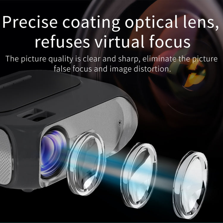 T7i 720P 200 ANSI Home Theater LED HD Digital Projector, Same Screen Version, EU Plug(Silver Grey) - LED Projector by PMC TechLife | Online Shopping South Africa | PMC TechLife | Buy Now Pay Later Mobicred