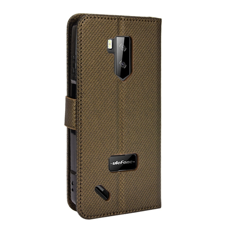 For Ulefone Armor X9 Diamond Texture Leather Phone Case(Brown) - Ulefone Cases by PMC Jewellery | Online Shopping South Africa | PMC Jewellery | Buy Now Pay Later Mobicred