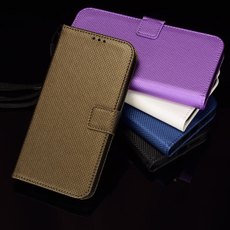 For Ulefone Armor X9 Diamond Texture Leather Phone Case(Brown) - Ulefone Cases by PMC Jewellery | Online Shopping South Africa | PMC Jewellery | Buy Now Pay Later Mobicred