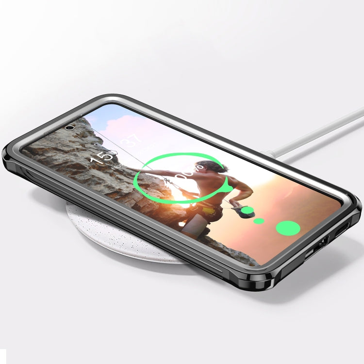 For Samsung Galaxy S22 5G RedPepper Transparent Dot Shockproof Waterproof PC + TPU Phone Case(Black) - free shipping - PMc TechLife - Order now!