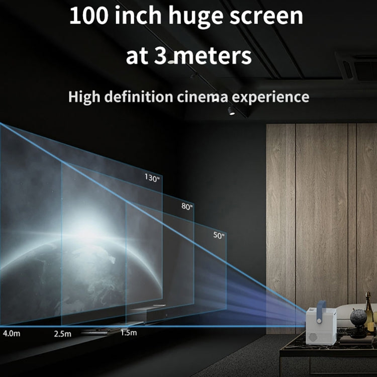 Q96 E300 Intelligent Portable HD 4K Projector, AU Plug, Specification: Phone Screen Version(White) - Mini Projector by PMC Jewellery | Online Shopping South Africa | PMC Jewellery | Buy Now Pay Later Mobicred