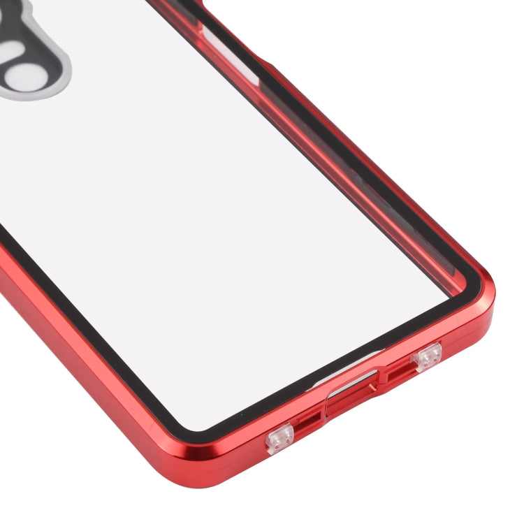 For Sony Xperia Pro-I HD Magnetic Metal Tempered Glass Phone Case(Red) - Sony Cases by PMC Jewellery | Online Shopping South Africa | PMC Jewellery | Buy Now Pay Later Mobicred