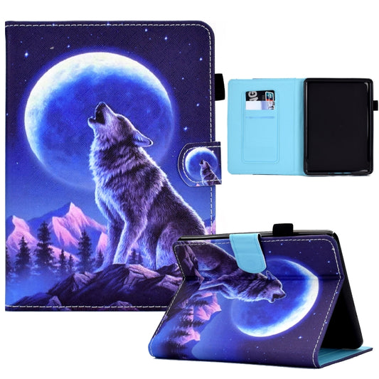 For Amazon Kindle Paperwhite 5 Sewing Pen Slot Leather Tablet Case(Night Wolf) - Amazon by PMC Jewellery | Online Shopping South Africa | PMC Jewellery