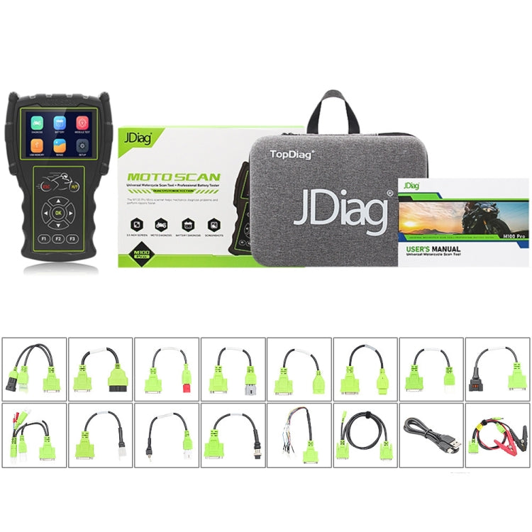 JDiag M100 PRO Intelligent Motorcycle Electronic Fuel Injection System Diagnostic Instrument, Fully Equipped Version(Black) - Electrical Instruments by PMC TechLife | Online Shopping South Africa | PMC TechLife | Buy Now Pay Later Mobicred