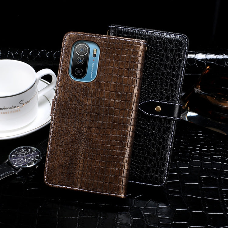 For Ulefone Note 13P idewei Crocodile Texture Horizontal Flip Phone Leather Phone Case(Black) - Ulefone Cases by idewei | Online Shopping South Africa | PMC Jewellery | Buy Now Pay Later Mobicred