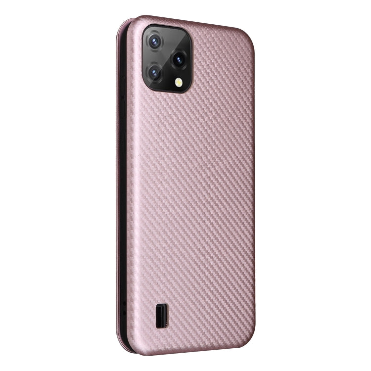 For Blackview A55 Carbon Fiber Texture Horizontal Flip PU Phone Case(Pink) - More Brand by PMC Jewellery | Online Shopping South Africa | PMC Jewellery