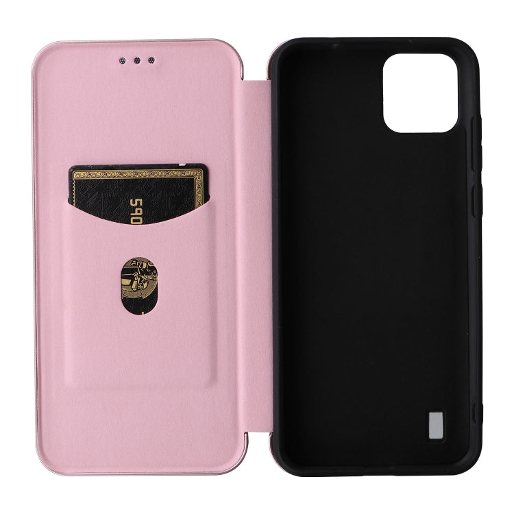 For Blackview A55 Carbon Fiber Texture Horizontal Flip PU Phone Case(Pink) - More Brand by PMC Jewellery | Online Shopping South Africa | PMC Jewellery