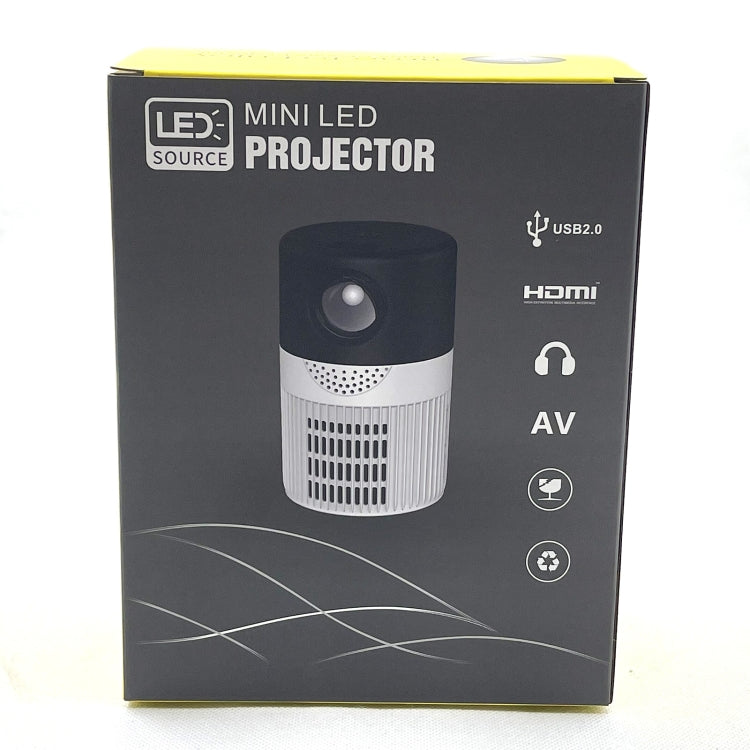 T400 100 inch Screen 3000 Lumens LED Mini Projector, Plug Type:US Plug(Black White) - Mini Projector by PMC TechLife | Online Shopping South Africa | PMC TechLife | Buy Now Pay Later Mobicred