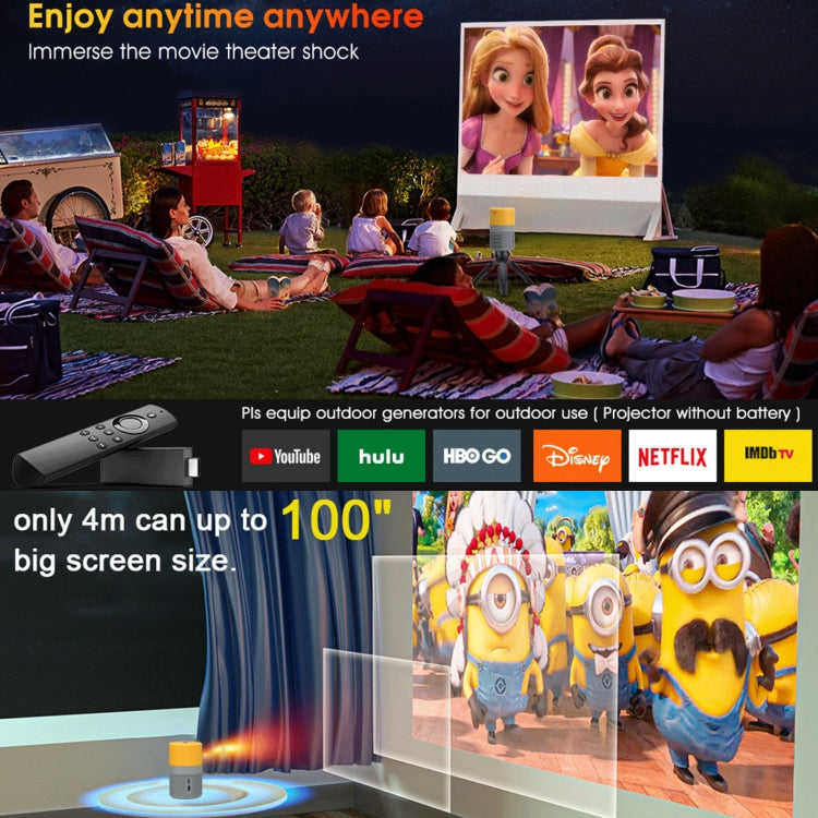 T400 100 inch Screen 3000 Lumens LED Mini Projector, Plug Type:US Plug(Black White) - Mini Projector by PMC TechLife | Online Shopping South Africa | PMC TechLife | Buy Now Pay Later Mobicred