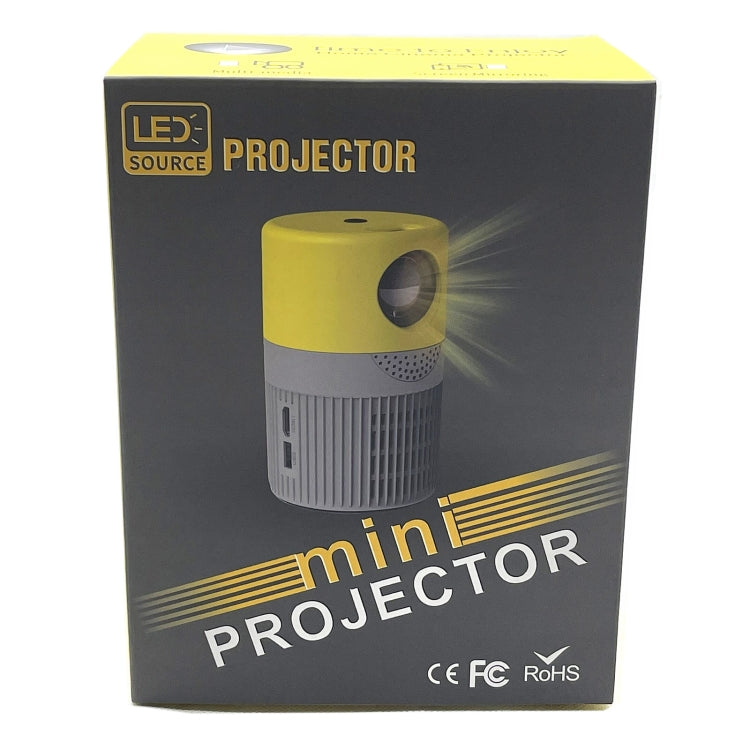T400 100 inch Screen 3000 Lumens LED Mini Projector, Plug Type:UK Plug(Grey Yellow) - Mini Projector by PMC TechLife | Online Shopping South Africa | PMC TechLife | Buy Now Pay Later Mobicred