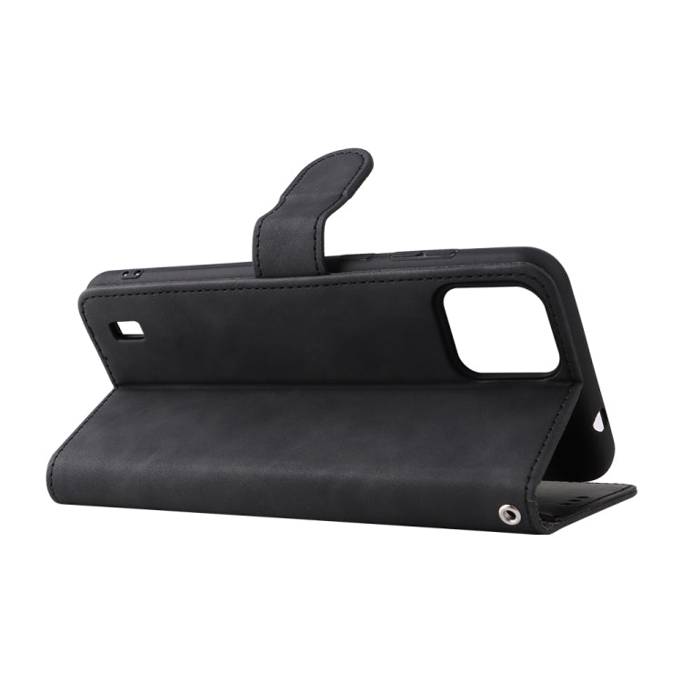For Blackview A55 Skin Feel Magnetic Buckle Leather Phone Case(Black) - More Brand by PMC TechLife | Online Shopping South Africa | PMC TechLife