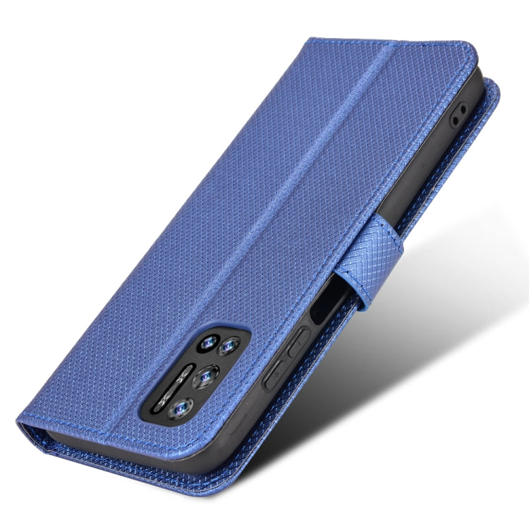 For DOOGEE N40 Pro Diamond Texture Leather Phone Case(Blue) - Doogee Cases by PMC TechLife | Online Shopping South Africa | PMC TechLife | Buy Now Pay Later Mobicred
