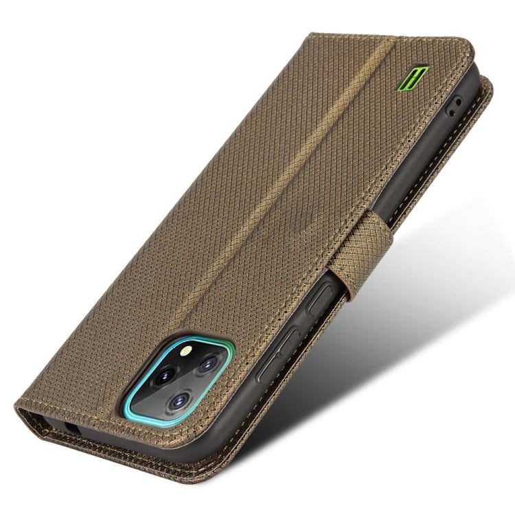 For Blackview A55 Diamond Texture Leather Phone Case(Brown) - More Brand by PMC TechLife | Online Shopping South Africa | PMC TechLife | Buy Now Pay Later Mobicred