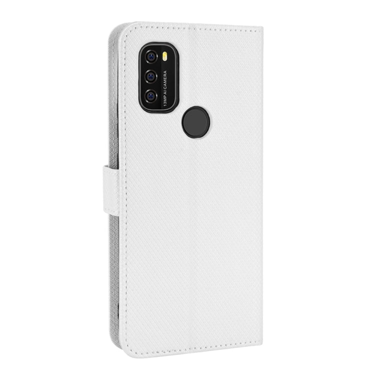 For Blackview A70 2021 Diamond Texture Leather Phone Case(White) - More Brand by PMC Jewellery | Online Shopping South Africa | PMC Jewellery