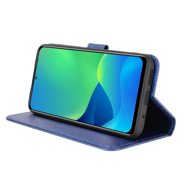 For Ulefone Note 13P Diamond Texture Leather Phone Case(Blue) - free shipping - PMC Jewellery - Order now!