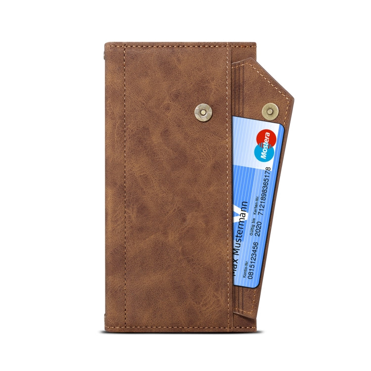 For OnePlus Nord N20 5G Retro Frosted Horizontal Flip Leather Phone Case(Brown) - OnePlus Cases by PMC TechLife | Online Shopping South Africa | PMC TechLife | Buy Now Pay Later Mobicred