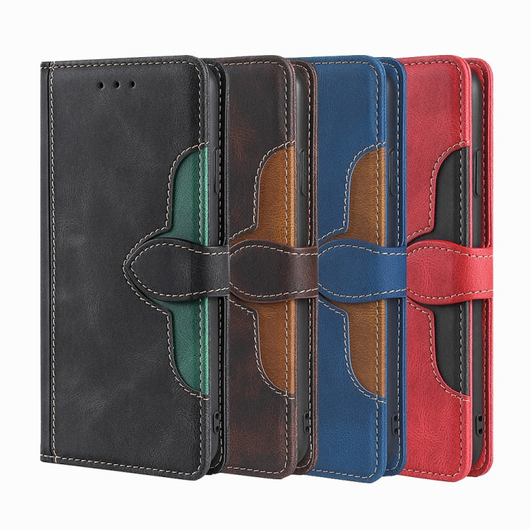 For Doogee N40 Pro Skin Feel Straw Hat Magnetic Buckle Leather Phone Case(Brown) - Doogee Cases by PMC TechLife | Online Shopping South Africa | PMC TechLife | Buy Now Pay Later Mobicred