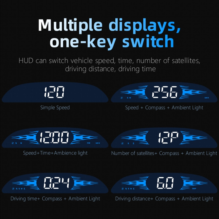 G2 Car HD GPS Head-Up Display HUD System - Head Up Display System by PMC TechLife | Online Shopping South Africa | PMC TechLife | Buy Now Pay Later Mobicred