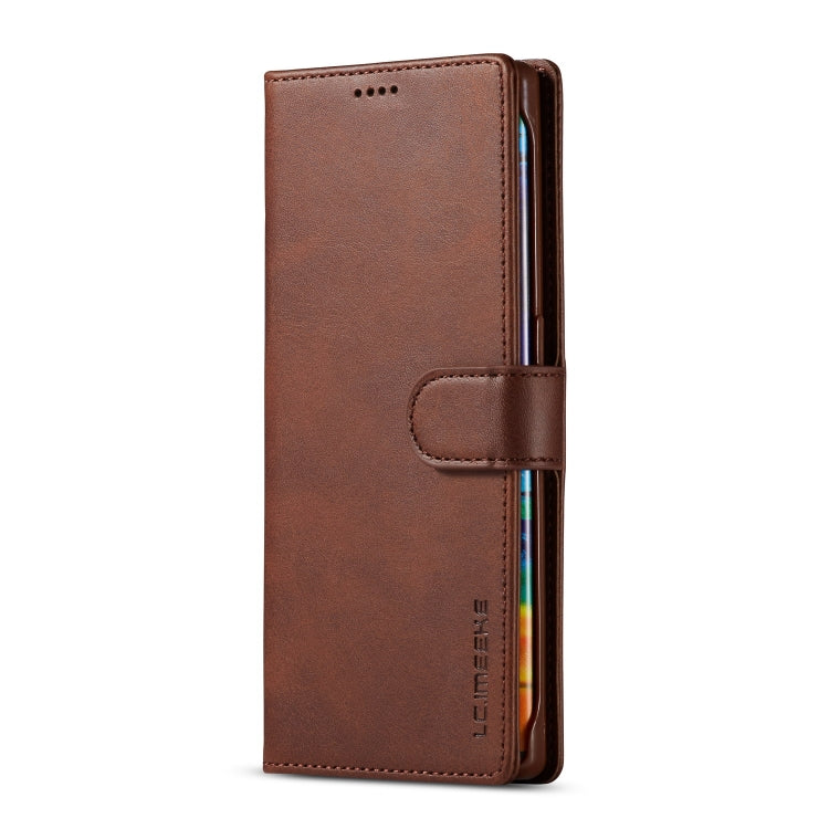 For Honor 50 Lite LC.IMEEKE Calf Texture Flip Leather Phone Case(Brown) - Honor Cases by LC.IMEEKE | Online Shopping South Africa | PMC Jewellery