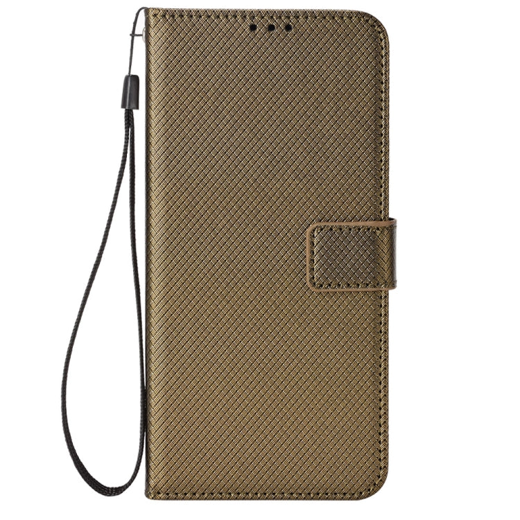 For Doogee S59 / S59 Pro Diamond Texture Leather Phone Case(Brown) - Doogee Cases by PMC TechLife | Online Shopping South Africa | PMC TechLife | Buy Now Pay Later Mobicred