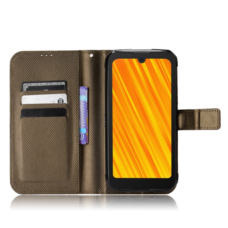 For Doogee S59 / S59 Pro Diamond Texture Leather Phone Case(Brown) - Doogee Cases by PMC TechLife | Online Shopping South Africa | PMC TechLife | Buy Now Pay Later Mobicred