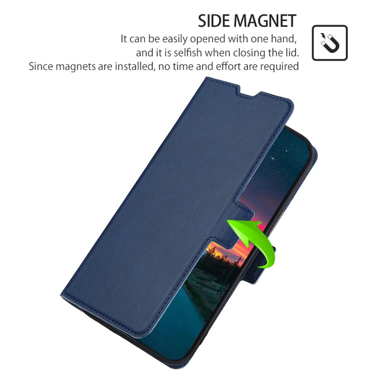 For Nokia 8.1 Plus / X71 Ultra-thin Voltage Side Buckle PU + TPU Leather Phone Case(Blue) - Nokia Cases by PMC Jewellery | Online Shopping South Africa | PMC Jewellery