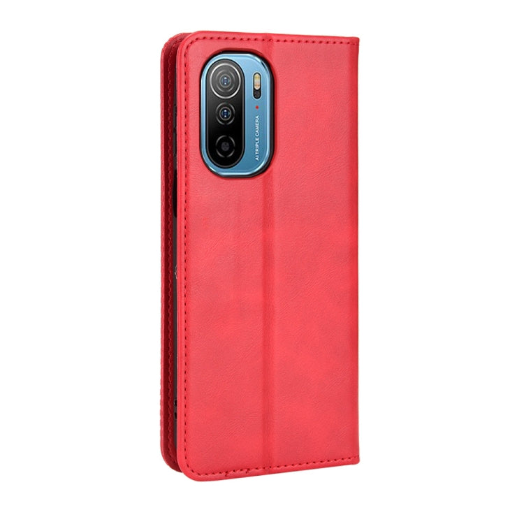 For Ulefone Note 13P Magnetic Buckle Retro Texture Leather Phone Case(Red) - OPPO Cases by PMC Jewellery | Online Shopping South Africa | PMC Jewellery | Buy Now Pay Later Mobicred